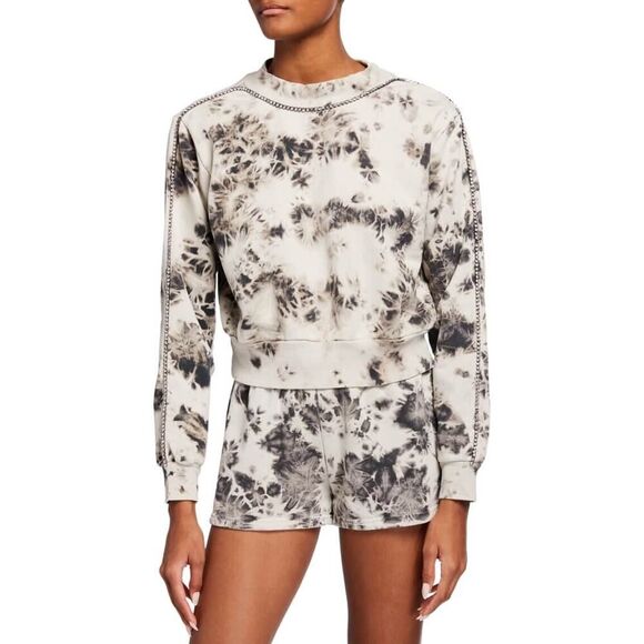 Pam & Gela Tops - $226 Pam & Gela Women's Gray Long Sleeve Tie Dye Sweatshirt Pullover Top Size M